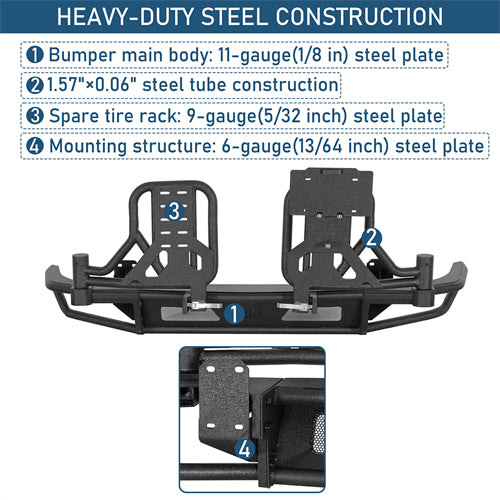KarooCargo Rear Bumper For 2008-2010 Porsche Cayenne 957 - Landshaker4x4