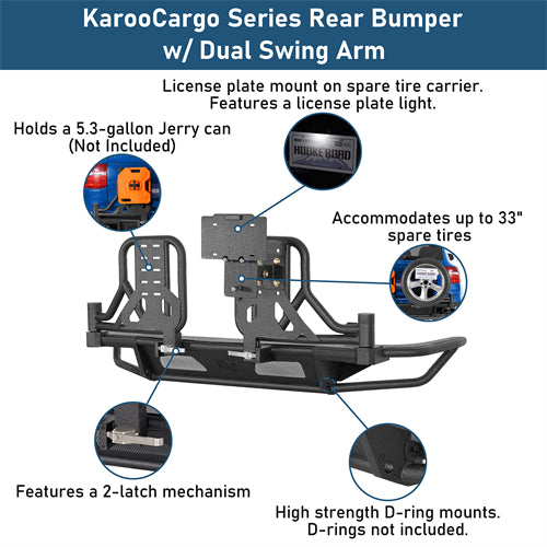 KarooCargo Rear Bumper For 2008-2010 Porsche Cayenne 957 - Landshaker4x4