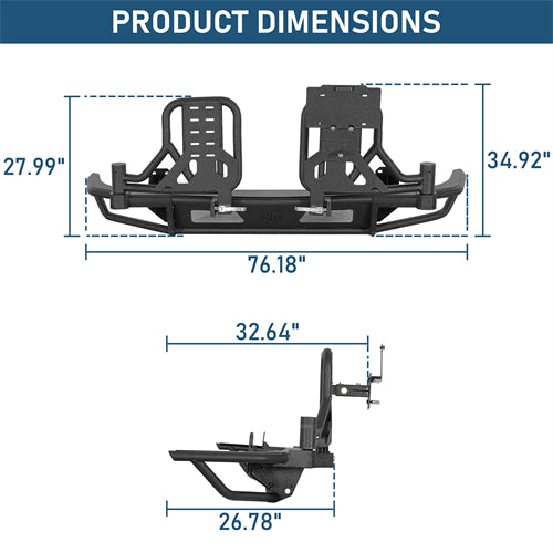 KarooCargo Rear Bumper For 2008-2010 Porsche Cayenne 957 - Landshaker4x4
