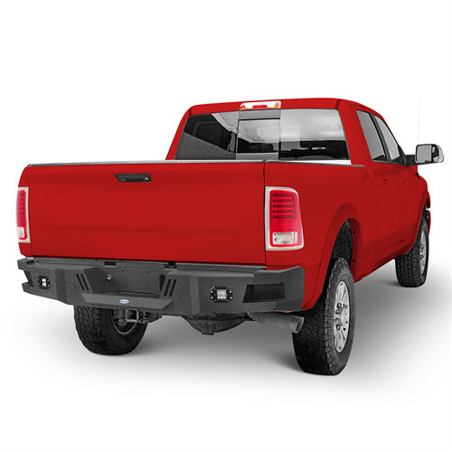 Road Trip Rear Bumper w/ LED White Floodlights For 2010-2018 Ram 2500 - LandShaker4x4