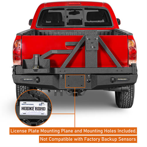 Rear Bumper w/Tire Carrier, Jerry Can Holder for 2005-2015 Toyota Tacoma  - LandShaker 4x4 ls4013 11