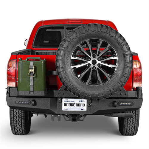 Rear Bumper w/Tire Carrier, Jerry Can Holder for 2005-2015 Toyota Tacoma  - LandShaker 4x4 ls4013 3