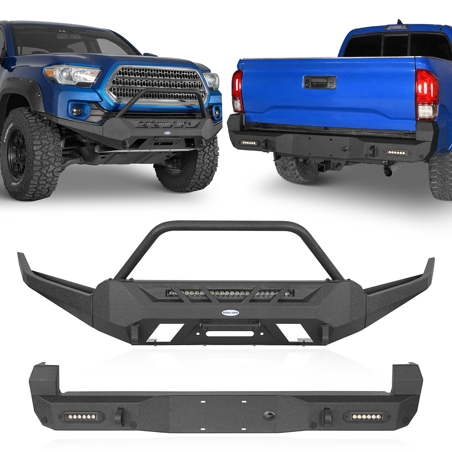 Road Trip Front & Rear Bumper For 2016-2023 Toyota Tacoma 3rd Gen - LandShaker4x4
