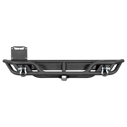 Road Trip Tubular Rear Bumper w/ License Plate Mount For 1997-2006 Jeep Wrangler TJ - LandShaker4x4