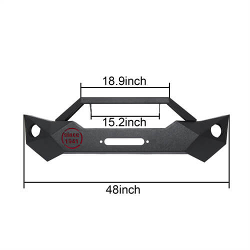 Rock Crawler Front Bumper & Different Trail Rear Bumper Combo Kit for 2007-2018 Jeep Wrangler JK JKU - LandShaker 4x4 LSG.2055+LSG.2030 16