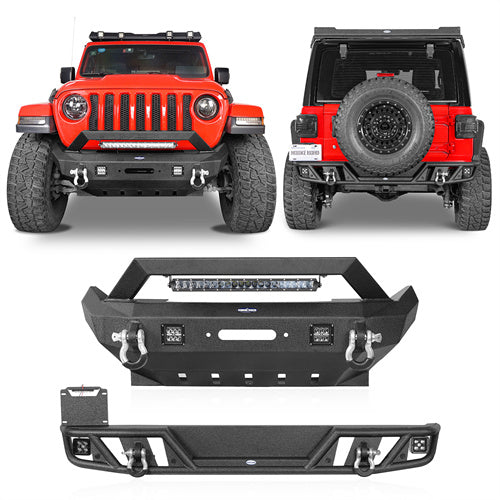 Rock Crawler Front & Rear Bumper For 2018-2025 Jeep Wrangler JL - LandShaker4x4