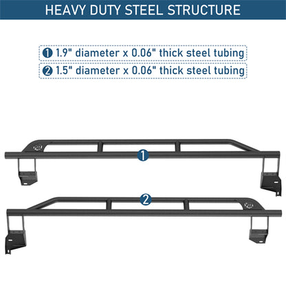 Tube Slider Rocker Guards For 2015-2019 Subaru Outback - Landshaker4x4