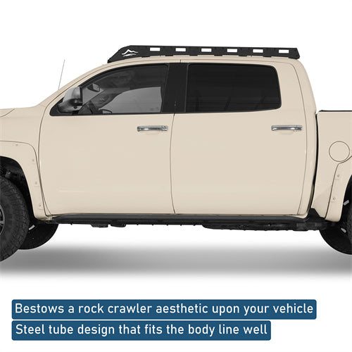 Tube Slider Rocker Guards For 2007-2021 Toyota Tundra CrewMax - Landshaker4x4