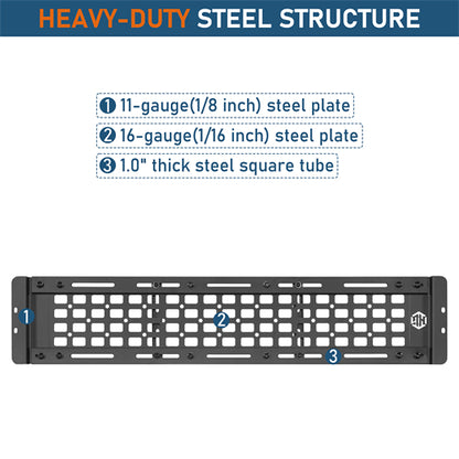 Trunk MOLLE Panel Utility Rack For 2007-2018 Jeep Wrangler JK 4-Door Hardtop - Landshaker4x4