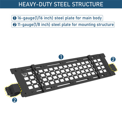 Trunk MOLLE Panel Utility Rack For 2018-2026 Jeep Wrangler JL 4-Door Hardtop - Landshaker4x4