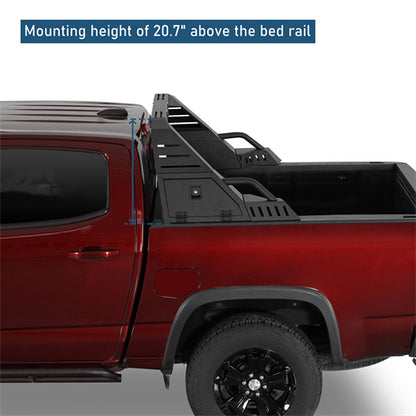 20.7" High Adjustable Roll Bar For 05-25 Toyota Tacoma | 19-25 Ford Ranger | 15-25 GMC Canyon | 15-26 Chevrolet Colorado - Landshaker4x4