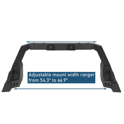 20.7" High Adjustable Roll Bar For 05-25 Toyota Tacoma | 19-25 Ford Ranger | 15-25 GMC Canyon | 15-26 Chevrolet Colorado - Landshaker4x4
