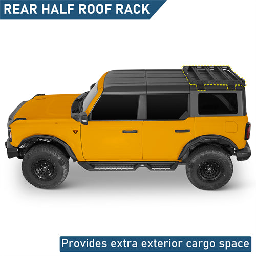 Rear Half Roof Rack For 2021-2025 Ford Bronco 4 Doors Hardtop - Landshaker4x4