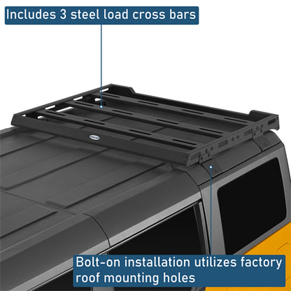 Rear Half Roof Rack For 2021-2025 Ford Bronco 4 Doors Hardtop - Landshaker4x4