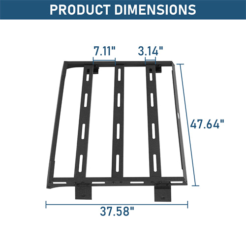 Rear Half Roof Rack For 2021-2025 Ford Bronco 4 Doors Hardtop - Landshaker4x4