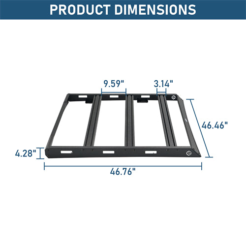 Rear Half Roof Rack  For 2010-2023 Lexus GX460 - Ultralisk4x4