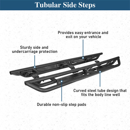Running Boards Side Steps Nerf Bars(20-25 Jeep Gladiator JT)-LandShaker