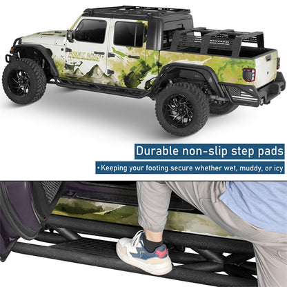 Running Boards Side Steps Nerf Bars(20-25 Jeep Gladiator JT)-LandShaker