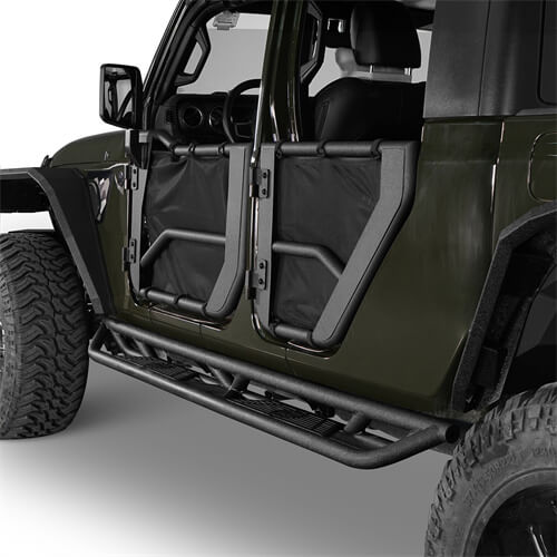 Jeep JT Running Boards Side Steps Nerf Bars for 2020-2022 Jeep Gladiator  - LandShaker 4x4 l7000s 4