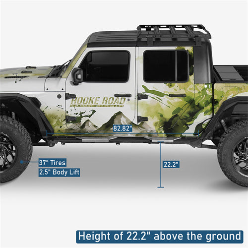 Aftermarket Nerf Side Step Bars For 2020-2025 Jeep Gladiator JT - Landshaker4x4