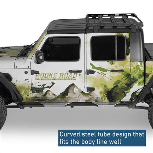 Aftermarket Nerf Side Step Bars For 2020-2025 Jeep Gladiator JT - Landshaker4x4