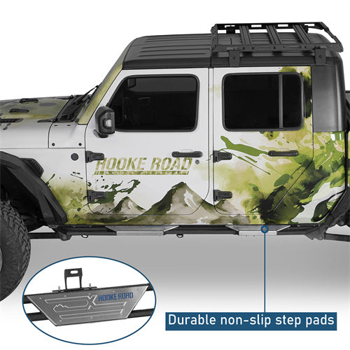 Aftermarket Nerf Side Step Bars For 2020-2025 Jeep Gladiator JT - Landshaker4x4