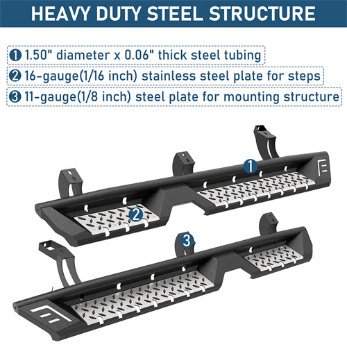 Nerf Side Step Bars For 2003-2009 Toyota 4Runner (Excluding Limited) - Landshaker4x4