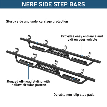Nerf Side Step Bars For 2007-2018 Chevy Silverado/GMC Sierra 1500 | Crew Cab; 2007-2019 Chevy Silverado/GMC Sierra 2500 HD 3500 HD | Crew Cab - Landshaker4x4