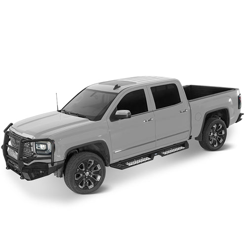 Nerf Side Step Bars For 2007-2018 Chevy Silverado/GMC Sierra 1500 | Crew Cab; 2007-2019 Chevy Silverado/GMC Sierra 2500 HD 3500 HD | Crew Cab - Landshaker4x4
