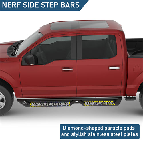 Nerf Side Step Bars For 2009-2014 Ford F-150 SuperCrew - Landshaker4x4