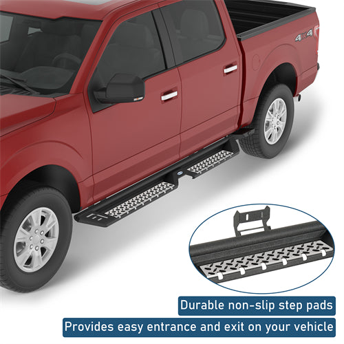 Nerf Side Step Bars For 2009-2014 Ford F-150 SuperCrew - Landshaker4x4
