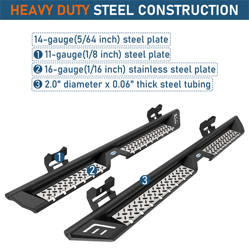 Nerf Side Step Bars For 2009-2014 Ford F-150 SuperCrew - Landshaker4x4