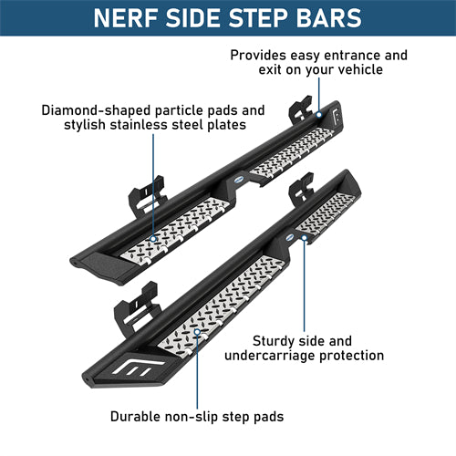 Nerf Side Step Bars For 2009-2014 Ford F-150 SuperCrew - Landshaker4x4