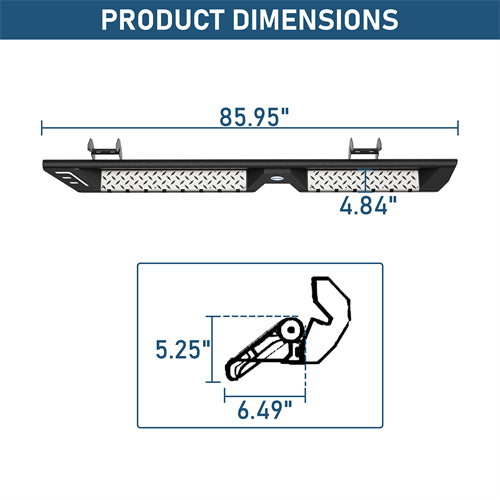Nerf Side Step Bars For 2009-2014 Ford F-150 SuperCrew - Landshaker4x4