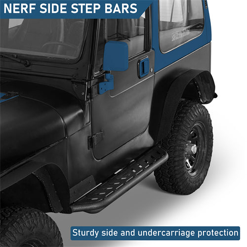 Nerf Side Step Bars For 1987-1995 Jeep Wrangler YJ - LandShaker