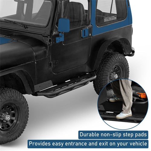 Off-road Nerf Side Step Bars For 1987-1995 Jeep Wrangler YJ