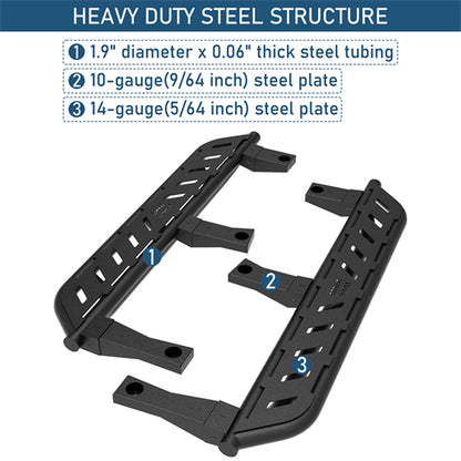 Nerf Side Step Bars For 1987-1995 Jeep Wrangler YJ - LandShaker