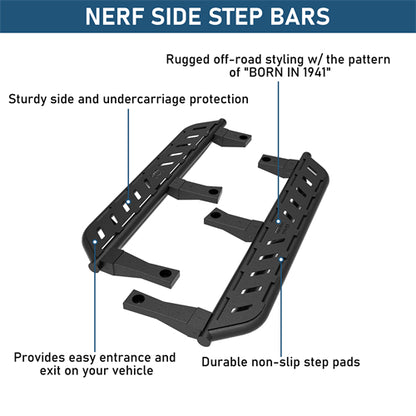 Nerf Side Step Bars For 1987-1995 Jeep Wrangler YJ - LandShaker