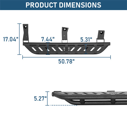 Nerf Side Step Bars For 1987-1995 Jeep Wrangler YJ - LandShaker
