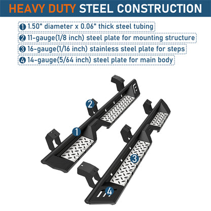 Nerf Side Step Bars For 2010-2023 Lexus GX460 - Landshaker4x4