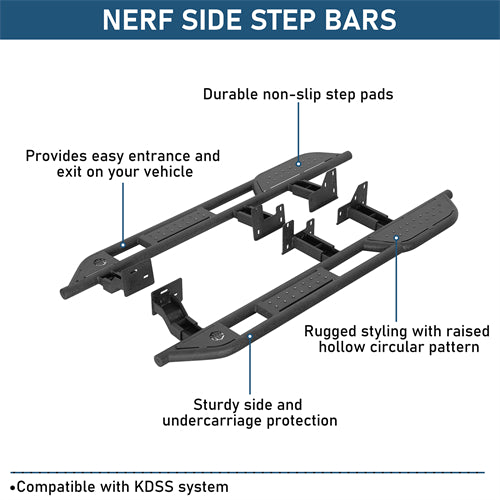 Nerf Side Step Bars For 2010-2023 Lexus GX460 - Landshaker4x4