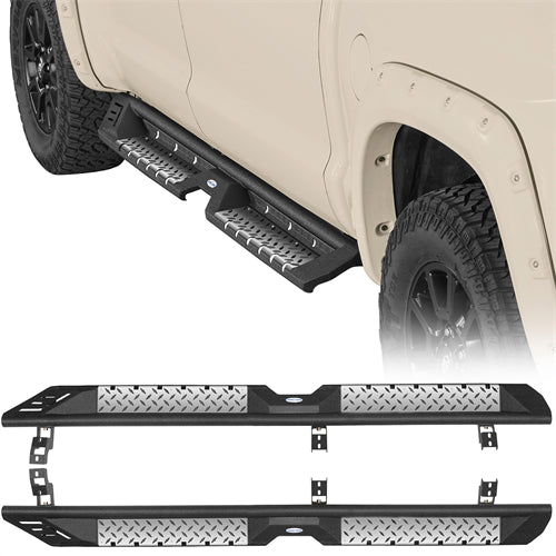 Nerf Side Step Bars For 2007-2021 Toyota Tundra CrewMax - Landshaker4x4