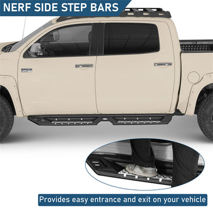Nerf Side Step Bars For 2007-2021 Toyota Tundra CrewMax - Landshaker4x4