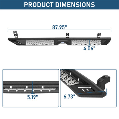 Nerf Side Step Bars For 2007-2021 Toyota Tundra CrewMax - Landshaker4x4