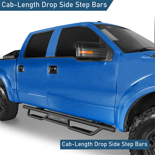 Running Boards Drop Side Steps Bar(09-14 Ford F-150 SuperCrew)-LandShaker