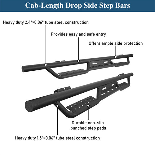 Running Boards Drop Side Steps Bar(09-14 Ford F-150 SuperCrew)-LandShaker