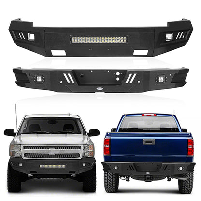 Chevrolet Silverado Front & Rear Bumper for 2007-2013 Chevy Silverado 1500 - LandShaker 4x4 LSG.9021+9025 1
