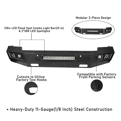 Chevrolet Silverado Front & Rear Bumper for Chevy Silverado 1500 - LandShaker 4x4 LSG.9022+9025 12