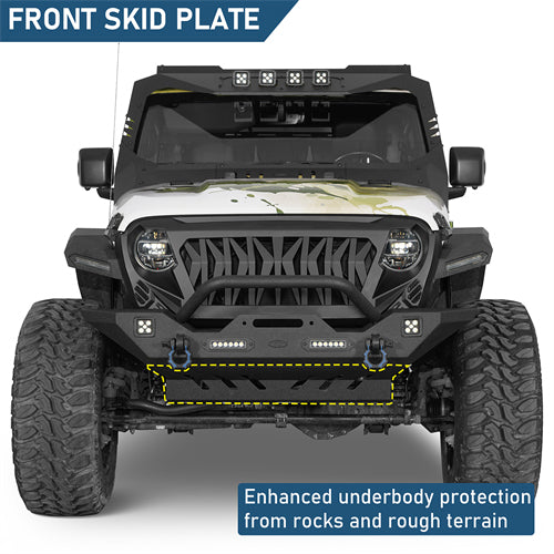 Front Skid Plate For 2018-2025 Jeep Wrangler JL & Gladiator JT - Landshaker4x4