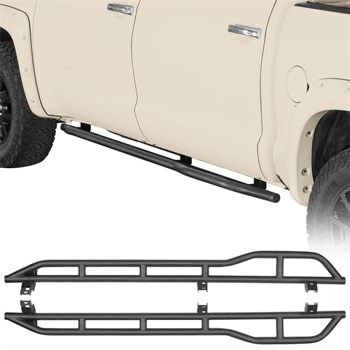 Tube Slider Rocker Guards For 2007-2021 Toyota Tundra CrewMax - Landshaker4x4